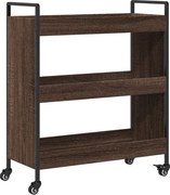 vidaXL Cărucior de bucătărie, stejar maro, 70x30x82 cm, lemn prelucrat