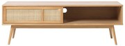 Comodă TV în culoare naturală cu aspect de lemn de stejar 150x50 cm Barrali – Unique Furniture