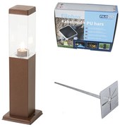 Stâlp modern de exterior ruginiu maro 45 cm - Malios