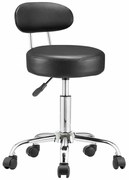 Scaun cosmetic cu spatar, negru