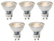 Set 5 becuri GU10 dimbare LED lamp 3W 200 lm 3000K