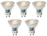 Set de 5 becuri LED GU10 reglabile 3W 200 lm 3000K