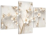 Tablou - floare aurie - abstractă (90x60 cm)