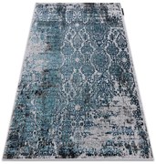 Covor DE LUXE modern 2081 ornament vintage - structural albastru / gri