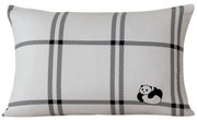 Fata de perna din flanel CUTE PANDA 50x70 cm, alb