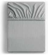 Cearceaf gri deschis din jerseu cu elastic 180x200 cm Amber – Restilo