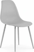 Scaun bucatarie OSAKA plastic, gri deschis