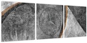 Tablou - Abstract beton (cu ceas) (90x30 cm)