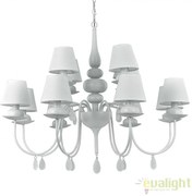 Candelabru 12 brate diametru 92cm BLANCHE SP12 BIANCO 114224