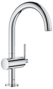 Baterie lavoar Grohe Atrio L, pipa inalta, monocomanda, ventil click-clack, crom - 32042003