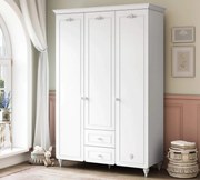 Dulap 3 usi cu sertare pentru camera bebelusului , colectia Baby Romantic, 135x204x55 cm