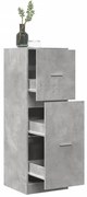 vidaXL Dulap de farmacie, gri beton, 40x41x118 cm, lemn prelucrat