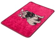 Covoraș de baie roz 40x60 cm Pink Pug – Foutastic