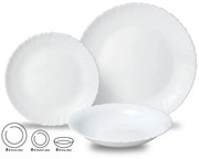 Set farfurii Kinghoff KH 1875, 18 piese, 6 persoane, Portelan, Alb