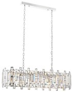 Candelabru suspendat pe lanț CRYSTALLINE 13xE14/40W/230V, crom lucios