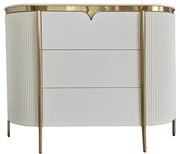 Comoda Bianca alb/auriu L120 cm