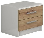 Noptieră TOD alb/dub artisan, design modern și funcțional
