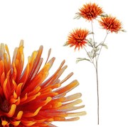 Floare artificială Crizantemă 3 flori portocalii,70 cm