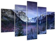 Tablou cu peisaj montan iarna (150x105 cm)