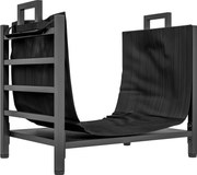 Outsunny Suport de Lemne, cu husă de transport din Oxford 600D, Capacitate 50 kg, 49x34x44 cm, Negru | Aosom Romania