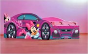 Pat masina fetite  Minnie 2 cu saltea inclusa
