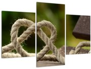 Tablou inima din frânghie (90x60 cm)