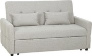 HOMCOM Canapea Pat cu Design Extensibil Clic Clac pentru 2 Locuri - Gri Deschis | Aosom Romania