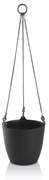 Ghiveci suspendat Gardenico Ariella, antracit, 18 cm