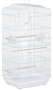 PawHut Cusca Albă pentru Păsări, Spațioasă, cu Accesorii Incluse, 46.5x35.5x92cm | Aosom Romania