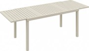 Outsunny Masă de Grădină Extensibilă pentru 6-8 Persoane, din Aluminiu cu Blat cu Lamele, Alb | Aosom Romania