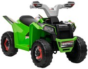 HOMCOM Quad pentru Copii 18-36 Luni din PP și Metal cu Roți Rezistente, Viteză Max 2.5 km/h, Design Aventurier, Verde Gri și Negru | Aosom Romania