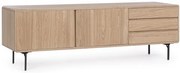 Comoda TV finisaj natural din lemn de Frasin, 160x40x50 cm, Widal Bizzotto