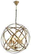 Candelabru cu lanț IRONBALL 6xE27/40W/230V, auriu