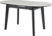 Masa extensibila ARES, bej cu efect de piatra travertin/negru, ceramic