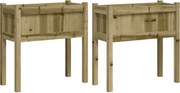 vidaXL Jardiniere de gradina cu picioare 2 buc. lemn de pin impregnat