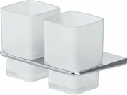 Suport periute de dinti dublu AM.PM Inspire 2.0 crom-sticla mata