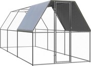 vidaXL Coteț de exterior pentru păsări, 2x6x2 m, oțel zincat