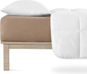 decoDoma Cearșaf elastic jersey cu elastan culoarea nucului 180 x 200 cm
