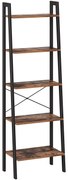 Biblioteca TAYLOR 5 rafturi 172x56 cm, rustic maro