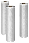 Set 3 role pungi de vidare AENO AVSR25X500, Compatibile VS1/VS2, 25 x 500 cm, 7 straturi, Solide si lichide, Fara BPA, Transparent