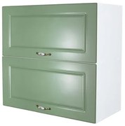 Corp superior 80 cu 2 usi orizontale Zebra MDF verde drept