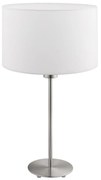 Lampă de masă Eglo TUNJA 1xE27/60W/230V 38,5 cm crom mat/alb