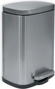 Coș de gunoi argintiu mat cu pedală din oțel 5 l Akira – Spirella