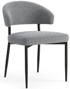 MAZZONI EXPORT IRIS Gri (material Monza 120) - SCAUN MODERN TAPIȚAT BOUCLÉ PENTRU SALON/SUFRAGERIE LOFT
