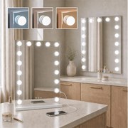 BRILAGI - oglindă LED reglabilă pentru machiaj HOLLYWOOD LED/15W/230V 55x77 cm albă