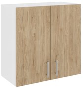 Corp Superior Karo, 2 Usi, Lemn Natural/Alb, 60 x 30 x 60 cm