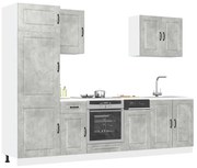 vidaXL Set dulapuri de bucătărie 7 piese „Kalmar” gri beton Lemn