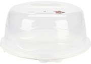 Tavă de servit tort cu capac EH, diametru 33 cm,alb