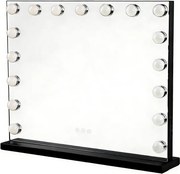 BRILAGI - Oglindă de machiaj HOLLYWOOD LED reglabilă, 15W, 230V, 60x50 cm, neagră