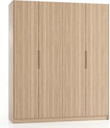 Dulap lemn masiv Brooklyn 4 usi, 184 × 61 × 220 cm